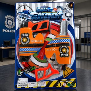 Kit Pistola De Juguete Arma Dardos Policia Kit Pistola De Juguete Arma Dardos Policia