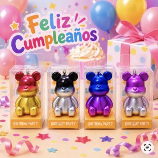 Vela de oso metálico degradado Vela de oso metálico degradado